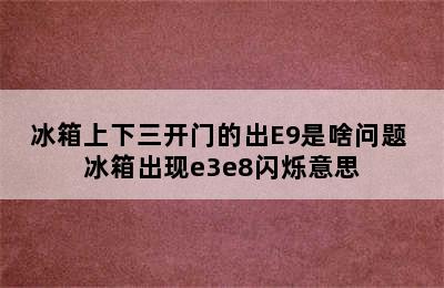 冰箱上下三开门的出E9是啥问题 冰箱出现e3e8闪烁意思